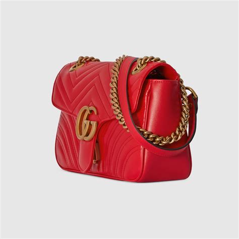 borsa marmont gucci rossa|Gucci Marmont leather backpack.